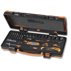 vendita online Assortimento di 12 chiavi a bussola esagonali, 20 inserti e 7 accessori art.900/c12mz Chiavi a Bussola Beta